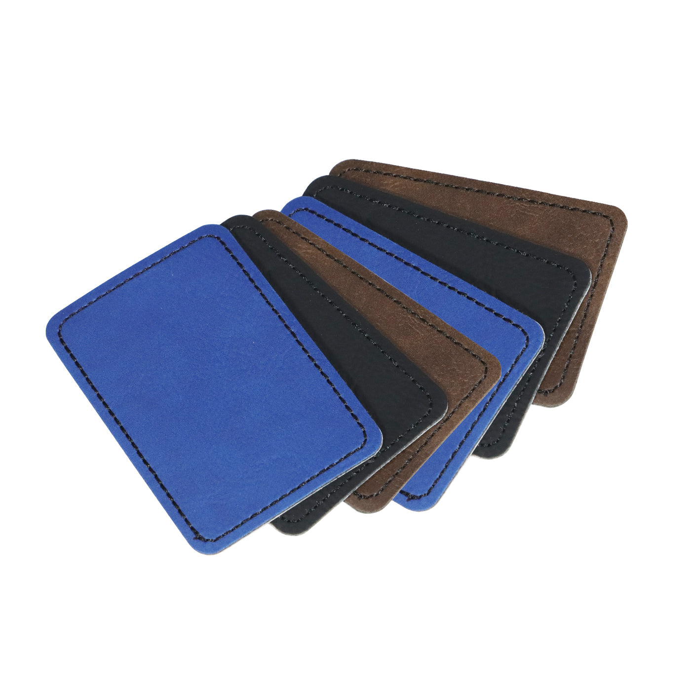 Laser Leather Rectangular Patch - 3 x 2 Inch - (10pcs)